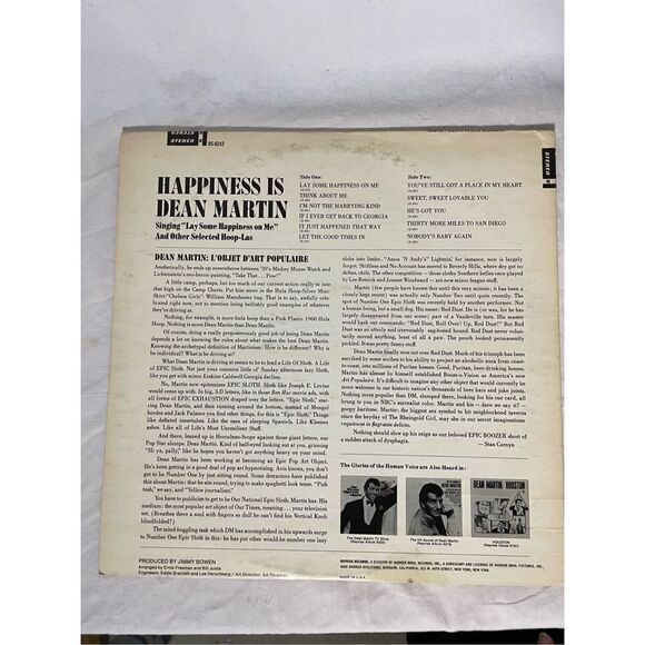 Dean Martin vinyl record “Happiness is Dean Martin” - Picture 6 of 8